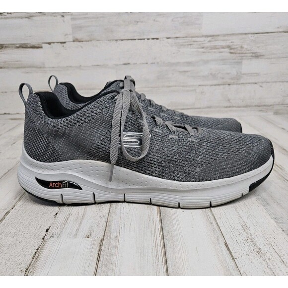 SKECHERS Arch Fit Paradyme 232041 Gray Running Shoes Sneakers MENS Size 11 - Picture 3 of 7
